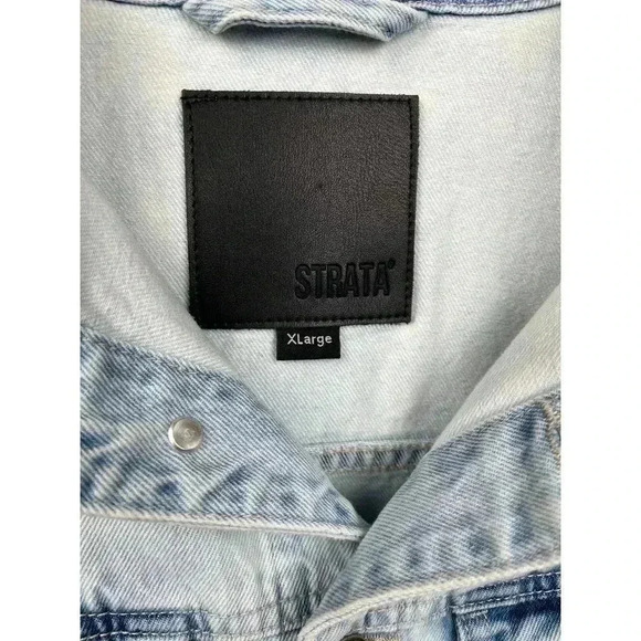 Strata White Wash Jean Jacket - size XL - Picture 3 of 4